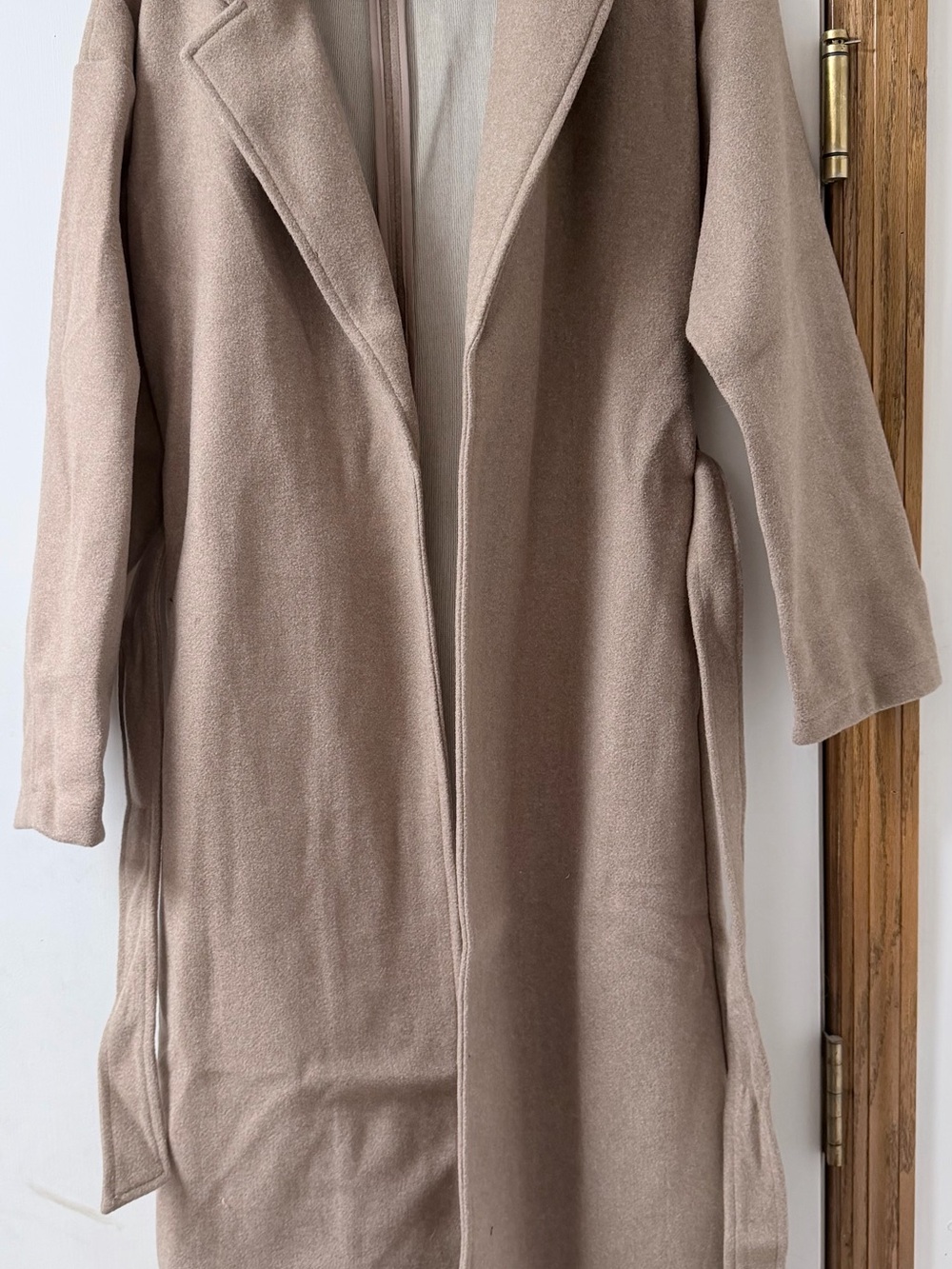 Rails Long Open Front Coatigan in Taupe